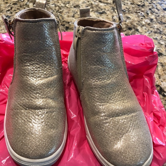 Sparkle in Pink (SIP) size 3 Gold Boots - Picture 1 of 4